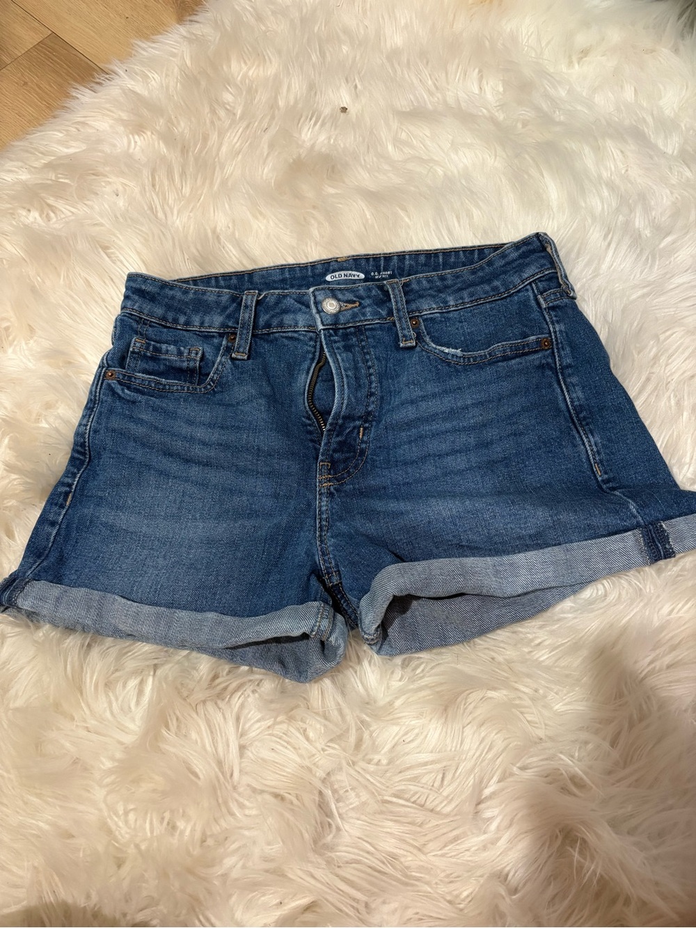 Old Navy Blue Rolled-Hem Denim Shorts